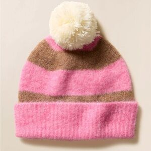 Faherty Apres Alpaca Pom Beanie - Pink Opal new with tags